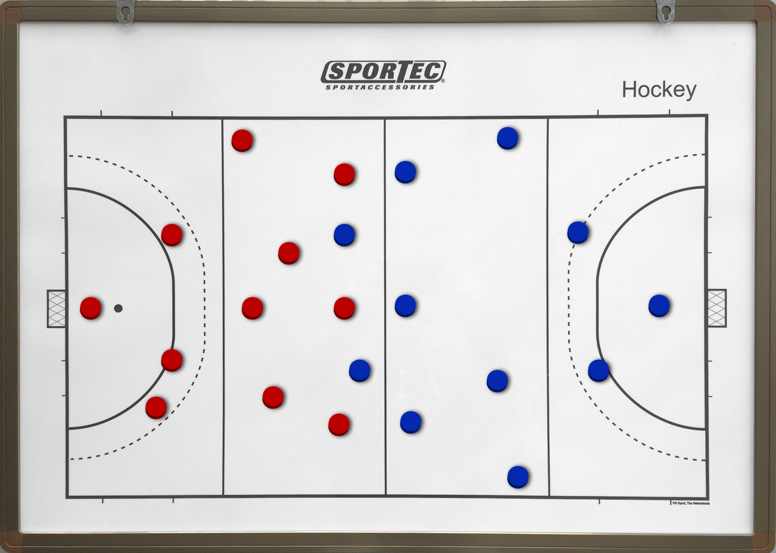 90 x 60 cm - Magnetisch coachbord hockey Sport4clubs.nl