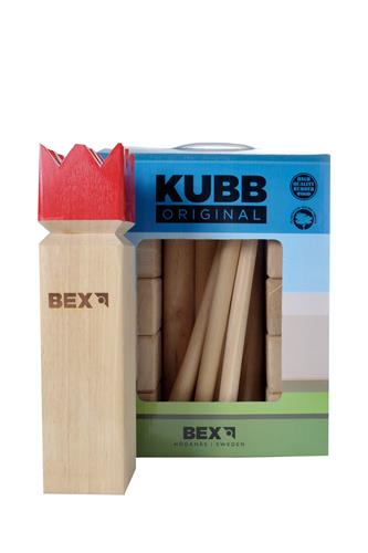 Kubb Viking Original rubberhout rode koning