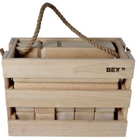 Kubb Viking Original rubberhout houten kist