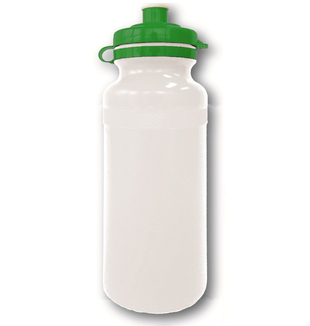 Bidon zonder opdruk wit/groene dop - 0.6 liter