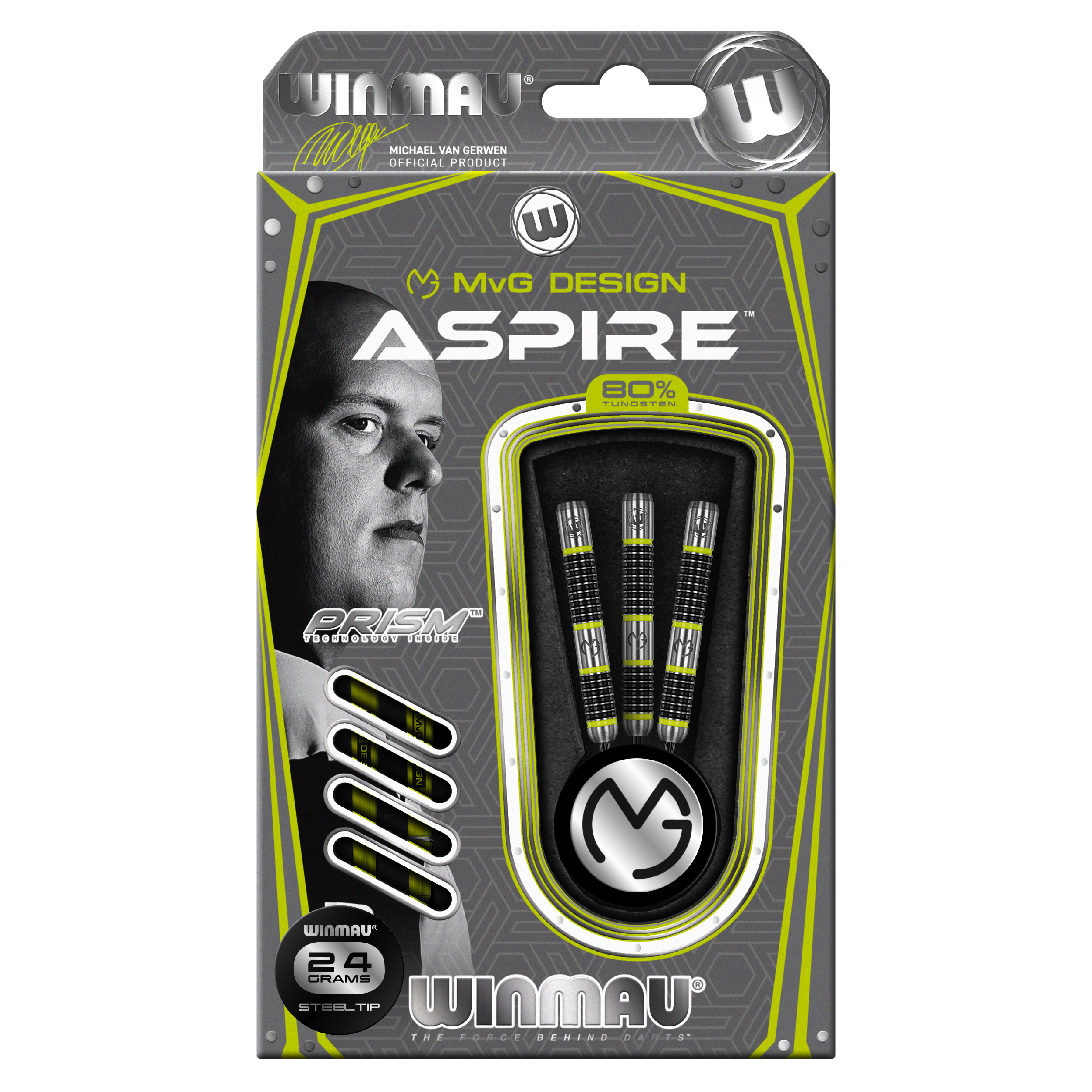 Winmau MVG Aspire steeltip darts 24 gram