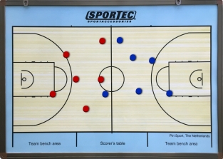 90 x 60 cm - Magnetisch coachbord basketbal