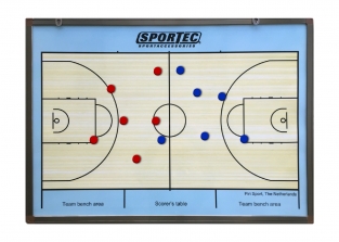 60 x 45 cm - Magnetisch coachbord basketbal