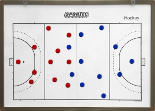 90 x 60 cm - Magnetisch coachbord hockey