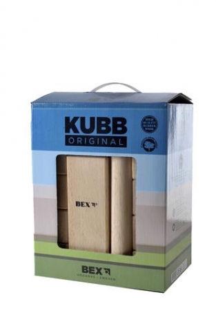 Kubb Viking Original rubberhout colourbox