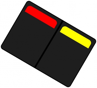 Rode/gele kaarten set in een etui (1 set)