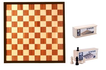 Semi Pro schaakbord inclusief schaakstukken en damstenen